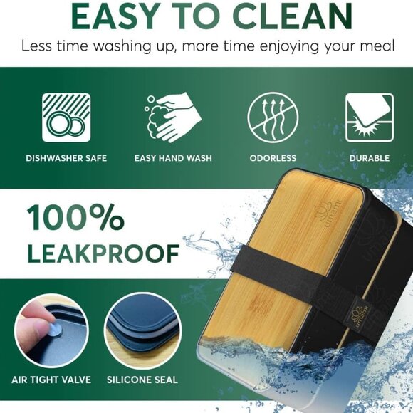 NIB Umami Bento Box Adult All-In-1, Leakproof, Microwave & Dishwasher safe - Picture 4 of 9